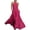 Hot Pink, variant on Halter Dresses for Women Plus Size Backless Solid Maxi Sundresses Sleeveless Flowy Dress Summer Beach Outfits with Pockets