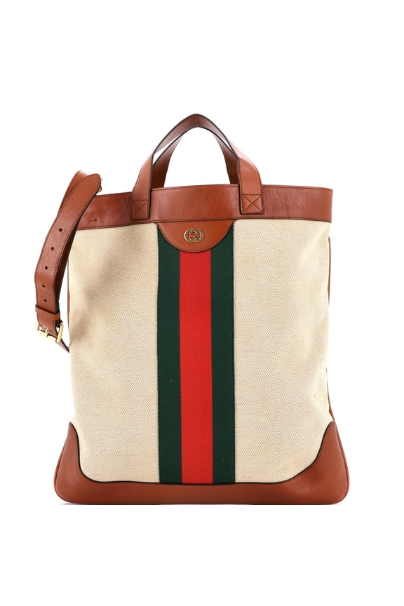 Pre-Owned Shopping Tote Vintage Web Canvas Large By Rebag