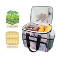 thumbnail image 2 of FORMRS Insulated Cooler Bag 24 Cans Capacity Soft Leakproof Lunch Box with Side Pockets, Purple Marble Pattern, 2 of 7