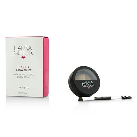 Laura Geller Baked Brow Tones With Double Ended Brow Brush - #Brunette
