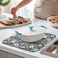 thumbnail image 2 of Pioneer Flower Floral Print Pattern Kitchen Dish Drying Mat 1 Pack, Ultra Absorbent Microfiber Drainer Mat, 16"x18", 2 of 6