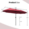 Database Design Thumbnail Autlaycil Solar LED Patio Umbrella 13 ft Red with 36 Lights, Waterproof ...