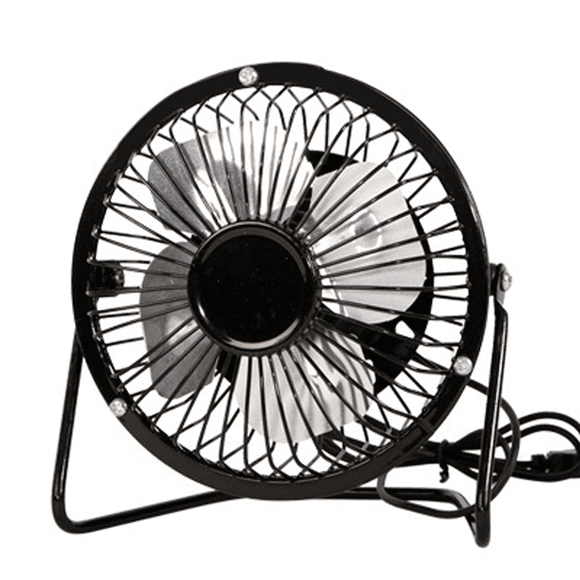 Ventilateur USB, Petit Ventilateur de Bureau Portable, Mini Ventilateur Personnel avec Deux Réglages de Vitesse, Ventilateur de Table Super Silencieux, Design en Métal, 360° de Haut en Bas, Parfait pour la Maison et le Bureau