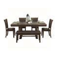 thumbnail image 3 of Topline Home Furnishings Dark Brown Dining Bench, 3 of 4