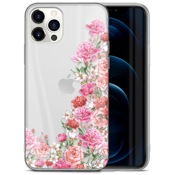 Caseyard TPU Clear Case for iPhone 13 with Garden Roses design phone cover