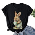 thumbnail image 1 of Qiopertar Chemise Imprimée à Manches Courtes Col Rond pour Femmes Grandes Économies de Vacances! Liquidation à Moins de 5$ Livraison Gratuite, 1 of 4