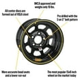 thumbnail image 2 of Aero 52-985030BLK 52 Series 15x8 Wheel, 5x5 BP, 3" BS, IMCA, 2 of 4
