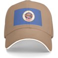 thumbnail image 2 of Minnesota State Flag Print Unisex Casquette Baseball Cap, Adjustable Trucker Hat, Breathable Outdoor Sports Cap, 2 of 8
