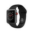 thumbnail image 1 of Restored Apple Watch Series 3 (GPS+Cellular, 38mm) - Space Gray Aluminum Case - Black Sport Band (Refurbished), 1 of 6