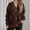 Brown, variant on Jjayotai Womens Plaid Open Front, V Neck Button Down Long Sleeve Cable Knit Oversized Cardigan Sweaters Tops Coffee L