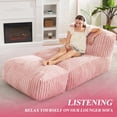 thumbnail image 2 of Sillón puff grande de espuma viscoelástica Hobestluk, rosa, 2 of 9