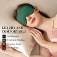 thumbnail image 6 of THXSILK Sleep Mask, 100% Pure Mulberry Silk, Night Eye Shade with Elastic Strap/Headband, Sleep Mask for Your Eyes, Emerald Green, 6 of 7