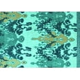 thumbnail image 1 of Ahgly Company Indoor Rectangle Abstract Turquoise Blue Modern Area Rugs, 3' x 5', 1 of 4
