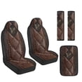 thumbnail image 7 of Xoenoiee Butterfly Print 5 Pack Car Seat Cover Full Set with Leather Armrest Cover Pad Seat Belt Covers, Universal Soft Auto Interior Accessories Protector for Women Men, 7 of 7