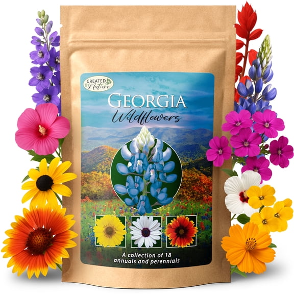 Created By Nature Georgia Wildflower Seed Mix, 18 Flower Varieties, 35,000 Seeds
