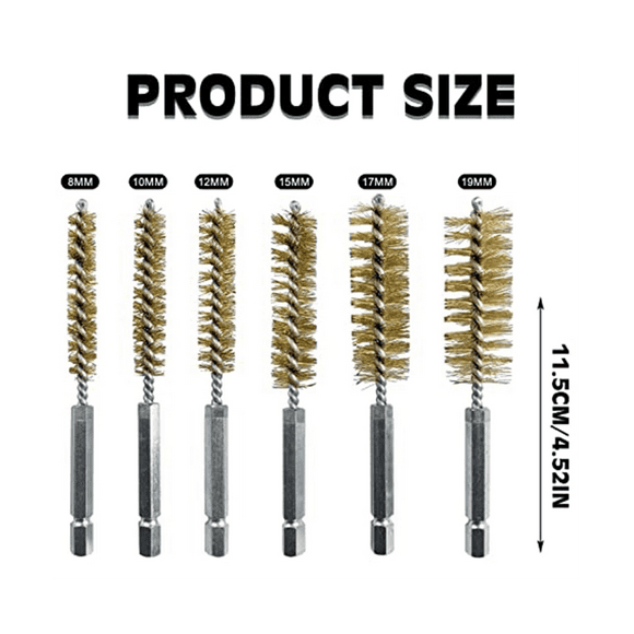 Round Wire Brush Diameter Stainless Steel Tube Brushes in Different Sizes with Round Wire Brushes for Hammers