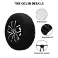 thumbnail image 2 of Salouo Halloween Ghosts And Pumpkins Print Spare Tire Cover 14-17 inch Spare Tire Protector Universal Tough Tire Wheel Cover for Trailer SUV and Truck-16 inch, 2 of 6