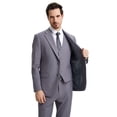 thumbnail image 3 of Men's Stacy Adams Hybrid-Fit 3pc Notch Lapel Suit Set, Jacket Vest and Pants, 3 of 4