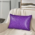 thumbnail image 6 of KLL Glitter Purple Pattern Silk Pillowcase for Hair and Skin Standard Size 20"X 30" Soft Breathable Pillow Covers for Sleeping, 6 of 7