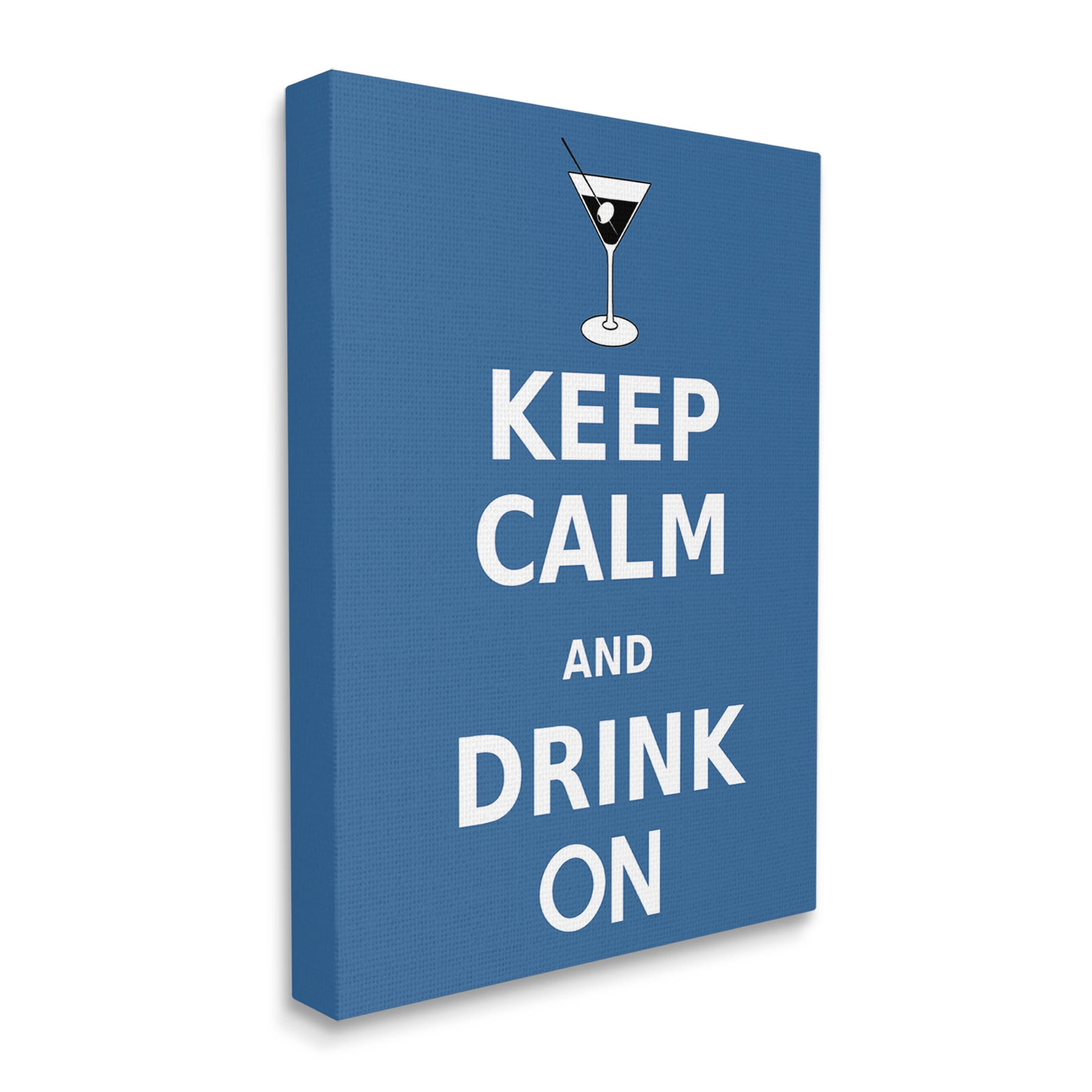 Keep Calm & Drink On Martini Food & Beverage Graphic Art Gallery Wrapped Canvas Print Wall Art