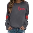 thumbnail image 3 of Kctiaxy Valentines Day Shirts Womens Crewneck Love Heart Print Sweatshirts Womens Casual Loose Comfy Hoodless Sweatshirt Fall Spring Clothes, 3 of 5
