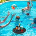 thumbnail image 2 of Floating Pool Cup Holder Pool Drink Float with 5 Holes Floating Tray for Pool Parties Beach Spa Hot Tub Floating Tool_Perfect Gift, 2 of 5