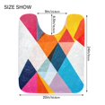 thumbnail image 5 of Yayeee Bath Rug for Bathroom Floor Non Slip Rectangle Fluffy Soft Absorbent Mat, 16"x24", Colorful Triangles, 5 of 7