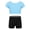 Light Blue, variant on Alvivi Kids Girls Two-Piece Ballet Dance Gymnastics Leotard Sports Outfits Tank Top with Shorts Set Black 12-14
