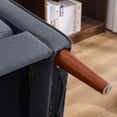 thumbnail image 6 of L Shape Sofa Reversible Sectional Sofa Couch for Small Apartment Couch 3-seat Sectional Couch (Dark Grey), 6 of 7
