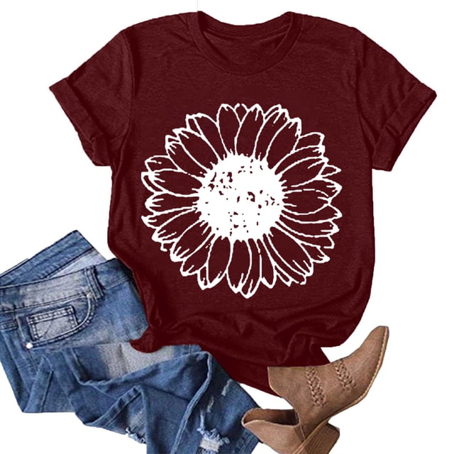 Meichang T-Shirt pour Femmes Joyeuse Saint-Valentin T-Shirts Amusants Graphiques Manches Courtes Col Rond Coupe Ample Tops de Vacances 2025 Soldes