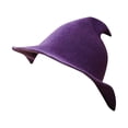 thumbnail image 3 of GILIGEGE Men's And Women's Halloween Witch Hat Wool Knitted Cap for Party Masquerade Cosplay Costume Accessory Daily Purple One Size, 3 of 3