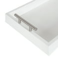 thumbnail image 4 of Kate and Laurel Lipton Narrow Decorative Tray, 10 x 24, White and Silver, Chic Accent Tray for Display and Storage, 4 of 9