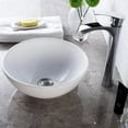 thumbnail image 5 of Mocoloo 13x13 Round Bowl Bathroom Modern White Above Counter Porcelain Ceramic Vessel Sink, 5 of 7