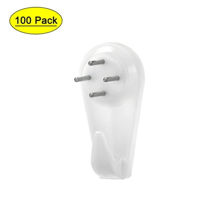 

Uxcell 22lbs Hardwall Hanger Wall Non-mark Photo Frame Hooks 100Pack
