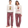 thumbnail image 4 of Winedeer-Conjunto de pijamas para parejas, ropa de dormir de Navidad, color gris, para hombre y mujer, 4 of 4