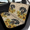 thumbnail image 4 of FOR U DESIGNS Dachshund Sunflower Print Car Seat Covers Full Set Scratch-Resistant Front and Rear Split Bench for Cars Waterproof Automotive Accessories for Auto Trucks Van SUV, 4 of 7