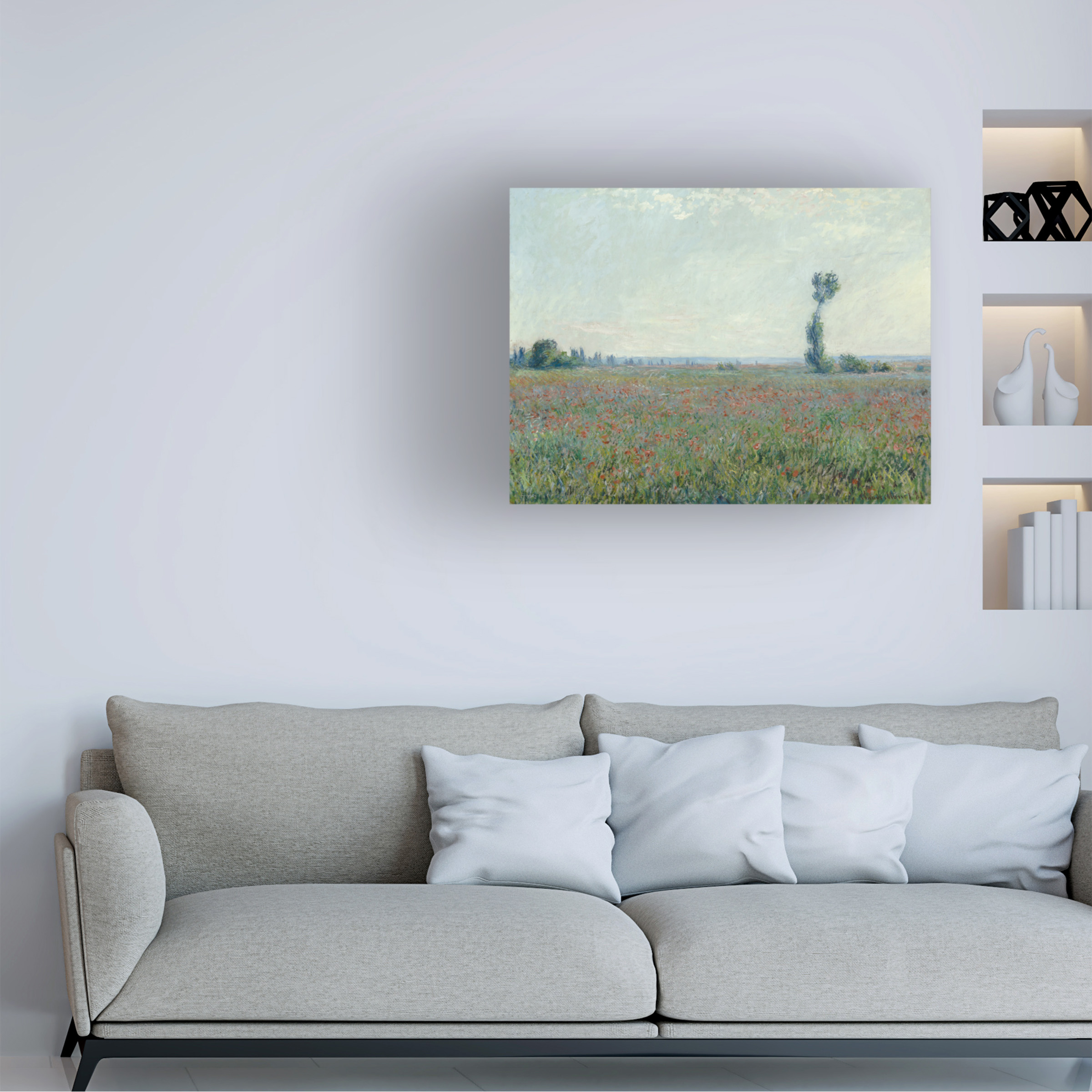 Monet 'Poppy Field' Canvas Art