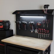 Hyper Tough 36-inch Workbench with Pegboard & Light