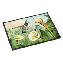 Carolines Treasures PTW2058JMAT Lily and the Hummingbirds Door Mat Indoor Rug or Outdoor Welcome Mat 24x36 Doormat  36"L