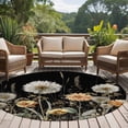 thumbnail image 4 of Farmhouse Flowers Round Area Rug 5Ft Washable Circle Rugs for Living Room Bedroom, Spring Vintage Botanical Floral Non-Slip Carpet Floor Mats Indoor Outdoor Carpet Runner Aesthetic Home Decor, 4 of 8