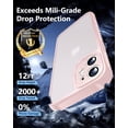 thumbnail image 3 of [3 in1 for iPhone 12 Mini Case, [Anti-Yellowing] [-Grade Protection] [with 2 pcs Screen Protector] Full-Body Protective Phone Case. Pink……, 3 of 13