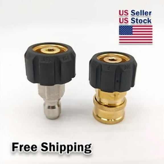 Pressure Washer Hose Adapter Set M22 To 3/8 Quick Connect For Power Washer Hose