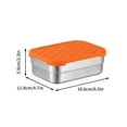 thumbnail image 3 of Harpi Food Storage Containers with Lids, Stainless Steel Snack Containers S,Silicone Lid, Leakproof Snack Bento Box,Reusable Small Portable Salad Bento Box, 3 of 9
