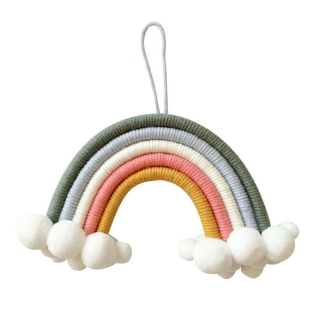 

VerPetridure Children s Room Decoration Pendant Woven Cloud Rainbow Wall Decoration Pendant