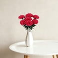 thumbnail image 4 of 1pcs 7 Heads Artificial Carnation Flowers, Faux Silk Flower for Home Decor, Hot Pink, 4 of 7