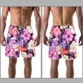 thumbnail image 3 of luoweisi Men's Beach Shorts Quick Dry Swim Trunks with Mesh Lining Flower L, 3 of 5