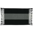 thumbnail image 3 of Fennco Styles Banded Stripe Fringe Placemats 14" W x 20" L, Set of 4 - Black Cotton Woven Table Mats for Home, Dining Table Décor, Banquets and Special Occasions, 3 of 3