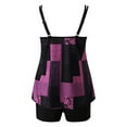 thumbnail image 7 of Odeerbi Modest Swimsuits for Women 2025 High Waisted Swimsuits Conservative Print Strappy Back Set Two Piece Swimdress Purple, 7 of 7