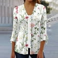 thumbnail image 1 of Fiudx Ofertas Del Día Casual Mujer Cuello Redondo Cuello Verano Sexy Estampado Degradado Regular Mujer Manga 3/4, 1 of 5