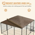 thumbnail image 5 of Resenkos Dog House, Pet House,Dog Cave,Dog Kennel with Canopy Garden Playpen Fence Crate Enclosure Cage Rotating Bowl, Coffee, 5 of 13
